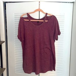 Torrid Cutout Shoulder Tunic Tee